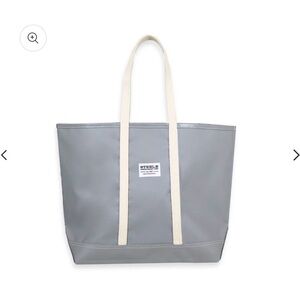 STEELE Gray Tote with Cream Straps